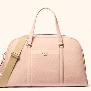 Michael Kors Pink and Tan Travel Bag